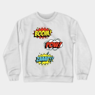 Comic Book Pow Zap Crewneck Sweatshirt